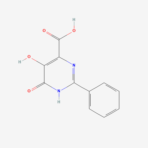 5-hydroxy-4-oxo-2-phenyl-1H-pyrimidine-6-carboxylic acid (CAS: 62222-38-2) - Chemical Structure and Molecular Formula 