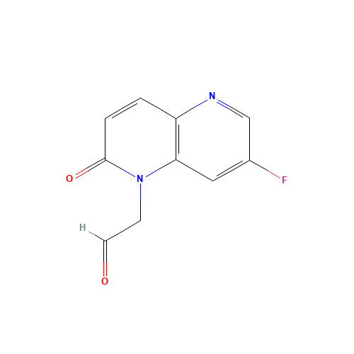 2-(7-fluoro-2-oxo-1,5-naphthyridin-1-yl)acetaldehyde (CAS: 959615-66-8) - Chemical Structure and Molecular Formula 