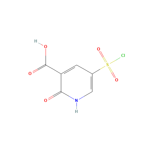 5-chlorosulfonyl-2-oxo-1H-pyridine-3-carboxylic acid (CAS: 716359-14-7) - Chemical Structure and Molecular Formula 