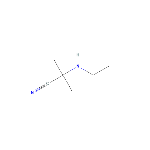 2-(ethylamino)-2-methylpropanenitrile (CAS: 31058-08-9) - Chemical Structure and Molecular Formula 