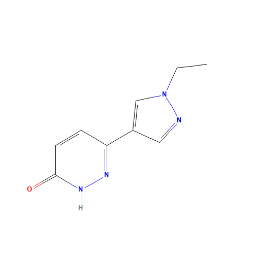3-(1-ethylpyrazol-4-yl)-1H-pyridazin-6-one (CAS: 1103508-67-3) - Chemical Structure and Molecular Formula 