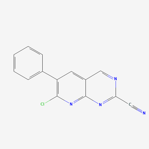 7-chloro-6-phenylpyrido[2,3-d]pyrimidine-2-carbonitrile (CAS: 867353-47-7) - Chemical Structure and Molecular Formula 