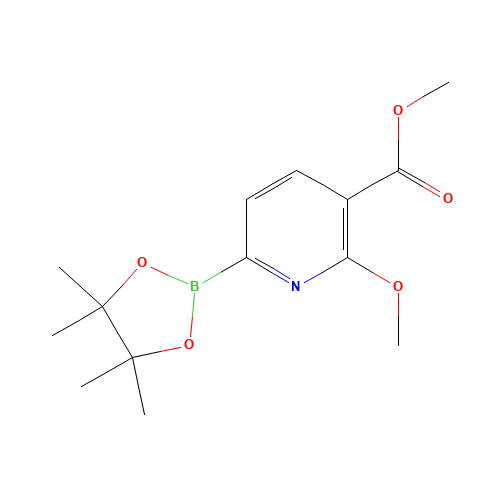 methyl 2-methoxy-6-(4,4,5,5-tetramethyl-1,3,2-dioxaborolan-2-yl)pyridine-3-carboxylate (CAS: 1246765-27-4) - Related Chemical Product