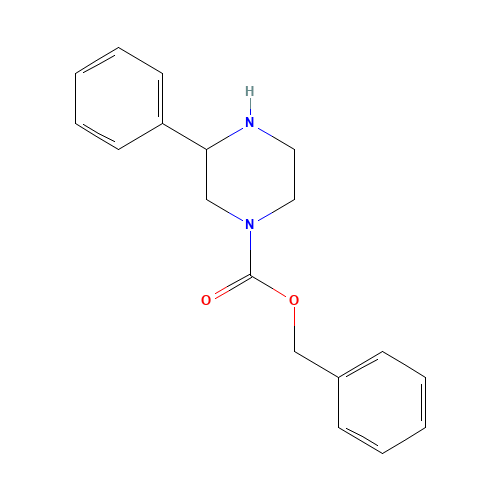 benzyl 3-phenylpiperazine-1-carboxylate (CAS: 912763-24-7) - Chemical Structure and Molecular Formula 