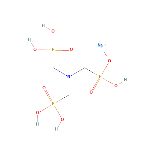 sodium;[bis(phosphonomethyl)amino]methyl-hydroxyphosphinate (CAS: 20592-85-2) - Chemical Structure and Molecular Formula 