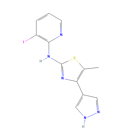 N-(3-iodopyridin-2-yl)-5-methyl-4-(1H-pyrazol-4-yl)-1,3-thiazol-2-amine (CAS: 1235312-66-9) - Related Chemical Product