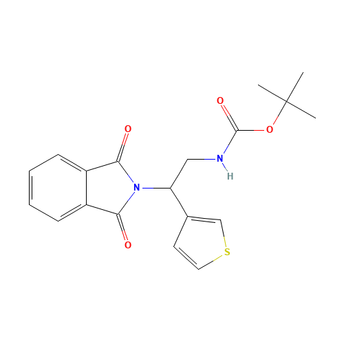 tert-butyl N-[2-(1,3-dioxoisoindol-2-yl)-2-thiophen-3-ylethyl]carbamate (CAS: 1386398-82-8) - Related Chemical Product