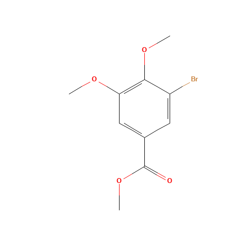 methyl 3-bromo-4,5-dimethoxybenzoate (CAS: 50772-79-7) - Chemical Structure and Molecular Formula 