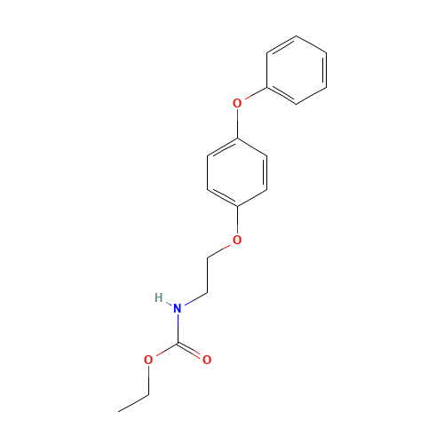 ethyl N-[2-(4-phenoxyphenoxy)ethyl]carbamate (CAS: 72490-01-8) - Chemical Structure and Molecular Formula 