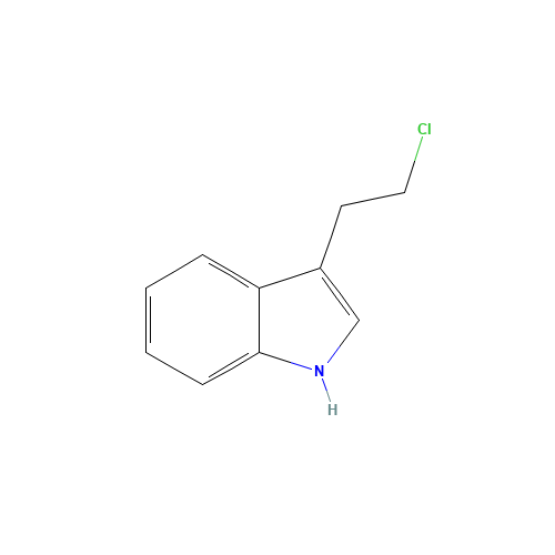3-(2-chloroethyl)-1H-indole (CAS: 32933-86-1) - Chemical Structure and Molecular Formula 