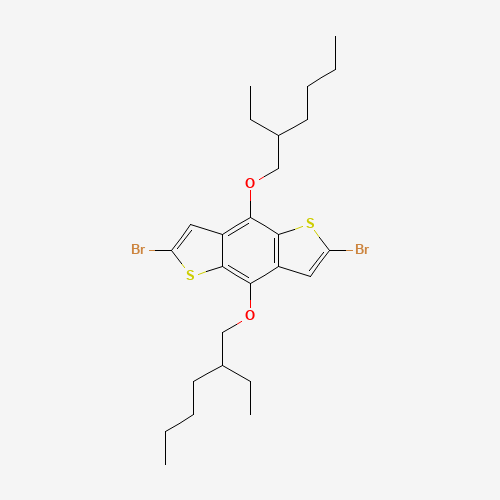 2,6-dibromo-4,8-bis(2-ethylhexoxy)thieno[2,3-f][1]benzothiole (CAS: 1226782-13-3) - Chemical Structure and Molecular Formula 