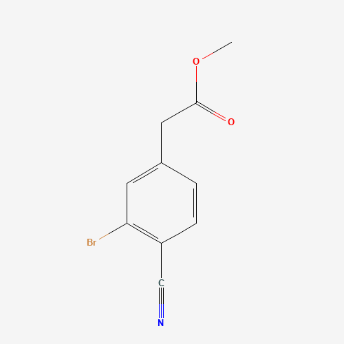 methyl 2-(3-bromo-4-cyanophenyl)acetate (CAS: 1237118-67-0) - Chemical Structure and Molecular Formula 
