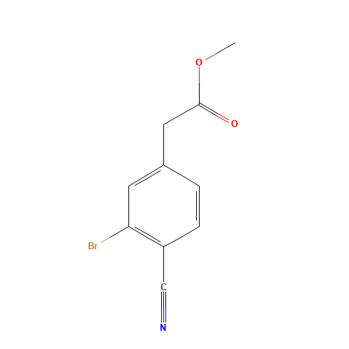 methyl 2-(3-bromo-4-cyanophenyl)acetate (CAS: 1237118-67-0) - Chemical Structure and Molecular Formula 