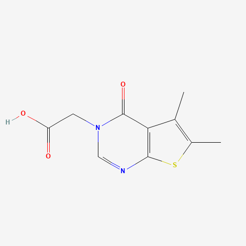 2-(5,6-dimethyl-4-oxothieno[2,3-d]pyrimidin-3-yl)acetic acid (CAS: 371136-36-6) - Chemical Structure and Molecular Formula 