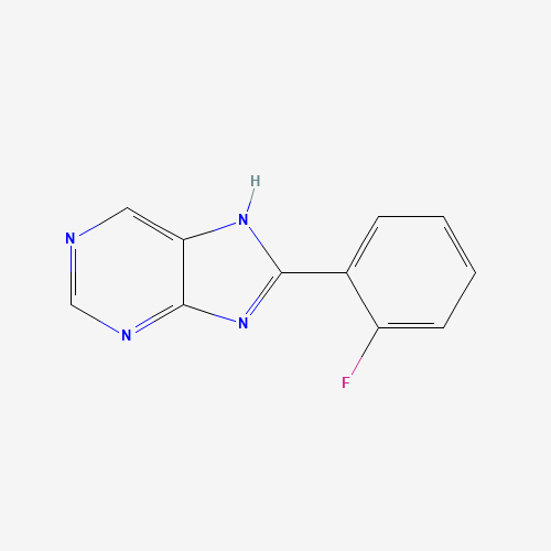 8-(2-fluorophenyl)-7H-purine (CAS: 878287-56-0) - Chemical Structure and Molecular Formula 