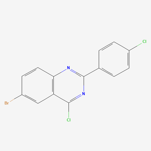 6-bromo-4-chloro-2-(4-chlorophenyl)quinazoline (CAS: 885277-66-7) - Chemical Structure and Molecular Formula 