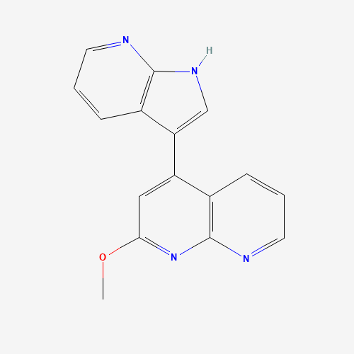 2-methoxy-4-(1H-pyrrolo[2,3-b]pyridin-3-yl)-1,8-naphthyridine (CAS: 1391088-65-5) - Chemical Structure and Molecular Formula 