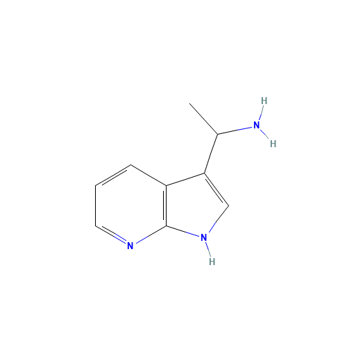 1-(1H-pyrrolo[2,3-b]pyridin-3-yl)ethanamine (CAS: 1270406-13-7) - Chemical Structure and Molecular Formula 