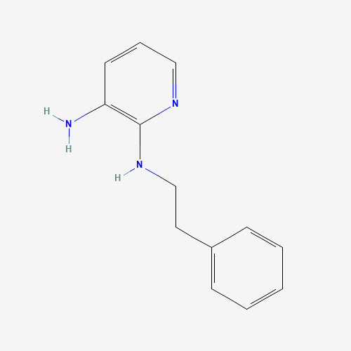 2-N-(2-phenylethyl)pyridine-2,3-diamine (CAS: 4057-53-8) - Chemical Structure and Molecular Formula 