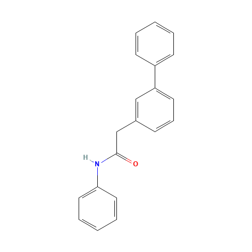 N-phenyl-2-(3-phenylphenyl)acetamide (CAS: 1131604-79-9) - Chemical Structure and Molecular Formula 