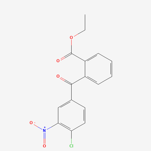 ethyl 2-(4-chloro-3-nitrobenzoyl)benzoate (CAS: 140861-42-3) - Chemical Structure and Molecular Formula 