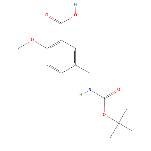 2-methoxy-5-[[(2-methylpropan-2-yl)oxycarbonylamino]methyl]benzoic acid (CAS: 153903-13-0) - Related Chemical Product