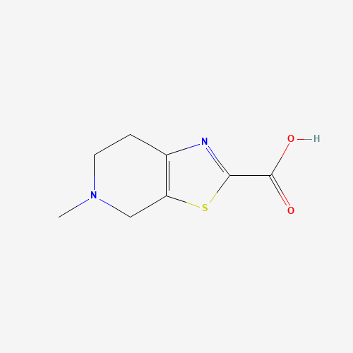 5-methyl-6,7-dihydro-4H-[1,3]thiazolo[5,4-c]pyridine-2-carboxylic acid (CAS: 758685-72-2) - Chemical Structure and Molecular Formula 