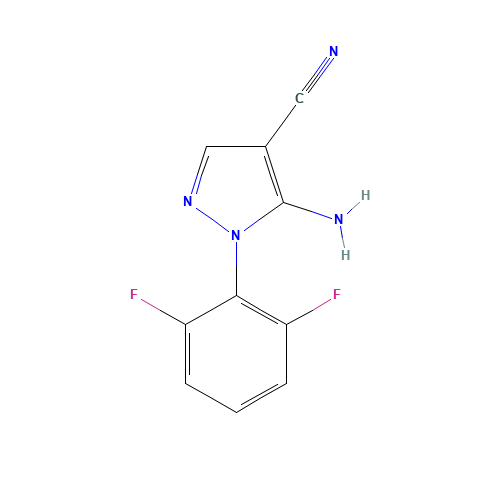 5-amino-1-(2,6-difluorophenyl)pyrazole-4-carbonitrile (CAS: 1188285-05-3) - Chemical Structure and Molecular Formula 