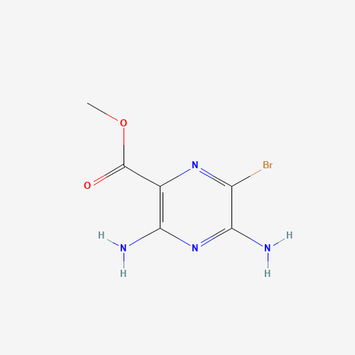 methyl 3,5-diamino-6-bromopyrazine-2-carboxylate (CAS: 1458-20-4) - Chemical Structure and Molecular Formula 