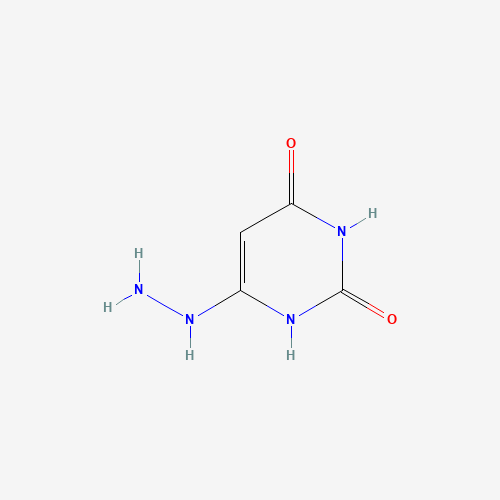 6-hydrazinyl-1H-pyrimidine-2,4-dione (CAS: 893631-08-8) - Chemical Structure and Molecular Formula 