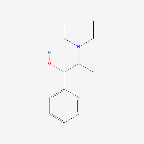 2-(diethylamino)-1-phenylpropan-1-ol (CAS: 18259-38-6) - Chemical Structure and Molecular Formula 