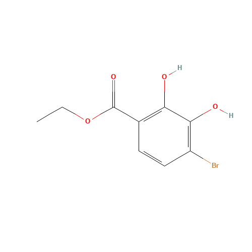 ethyl 4-bromo-2,3-dihydroxybenzoate (CAS: 1312609-83-8) - Chemical Structure and Molecular Formula 