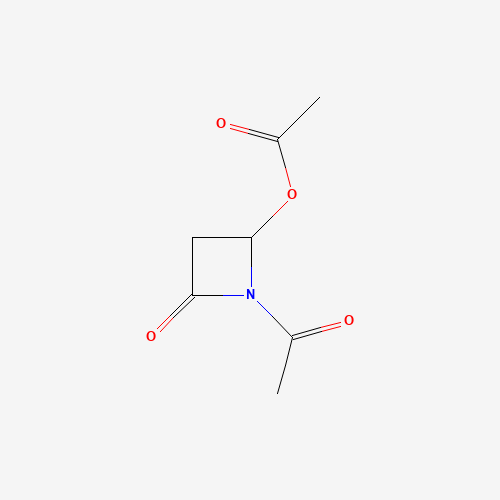 (1-acetyl-4-oxoazetidin-2-yl) acetate (CAS: 127020-77-3) - Chemical Structure and Molecular Formula 