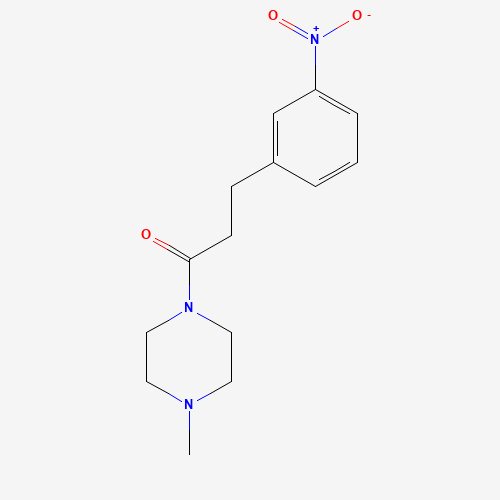 1-(4-methylpiperazin-1-yl)-3-(3-nitrophenyl)propan-1-one (CAS: 618446-02-9) - Chemical Structure and Molecular Formula 