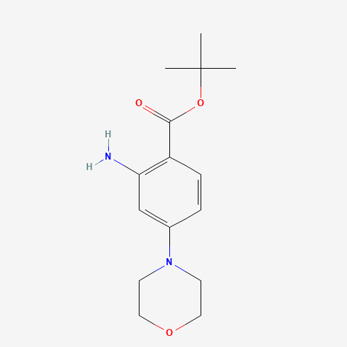 tert-butyl 2-amino-4-morpholin-4-ylbenzoate (CAS: 1108745-90-9) - Chemical Structure and Molecular Formula 