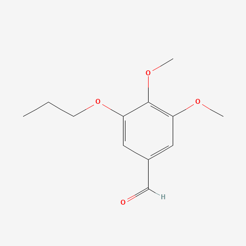 3,4-dimethoxy-5-propoxybenzaldehyde (CAS: 90132-19-7) - Chemical Structure and Molecular Formula 