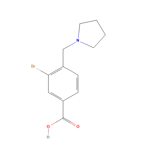 3-bromo-4-(pyrrolidin-1-ylmethyl)benzoic acid (CAS: 262425-16-1) - Related Chemical Product