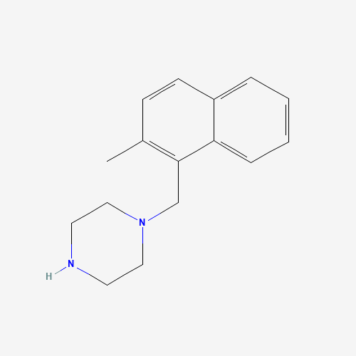 1-[(2-methylnaphthalen-1-yl)methyl]piperazine (CAS: 677326-80-6) - Chemical Structure and Molecular Formula 