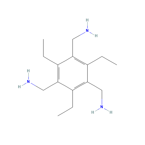 [3,5-bis(aminomethyl)-2,4,6-triethylphenyl]methanamine (CAS: 149525-65-5) - Chemical Structure and Molecular Formula 