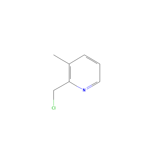 2-(chloromethyl)-3-methylpyridine (CAS: 4377-43-9) - Chemical Structure and Molecular Formula 