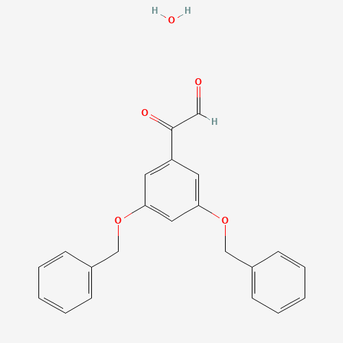 2-[3,5-bis(phenylmethoxy)phenyl]-2-oxoacetaldehyde;hydrate (CAS: 59229-14-0) - Chemical Structure and Molecular Formula 