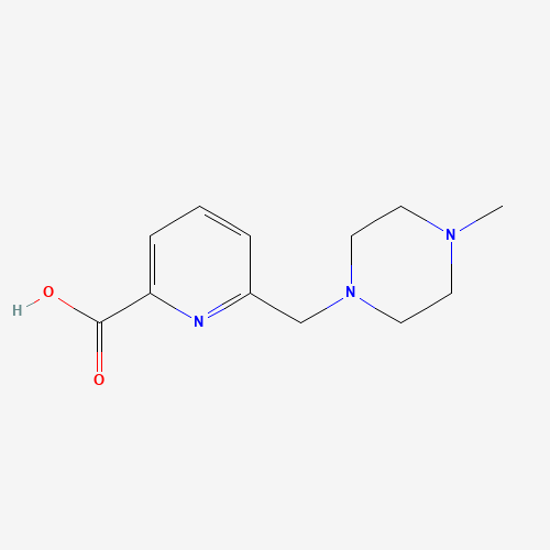 6-[(4-methylpiperazin-1-yl)methyl]pyridine-2-carboxylic acid (CAS: 1055927-07-5) - Chemical Structure and Molecular Formula 