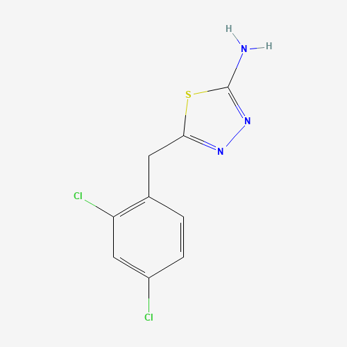 5-[(2,4-dichlorophenyl)methyl]-1,3,4-thiadiazol-2-amine (CAS: 39181-52-7) - Chemical Structure and Molecular Formula 