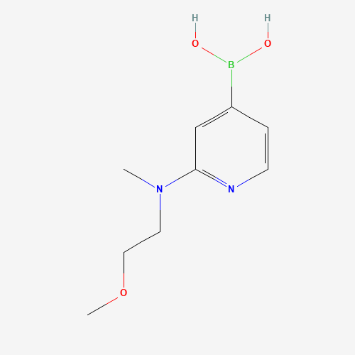 [2-[2-methoxyethyl(methyl)amino]pyridin-4-yl]boronic acid (CAS: 1610521-40-8) - Chemical Structure and Molecular Formula 