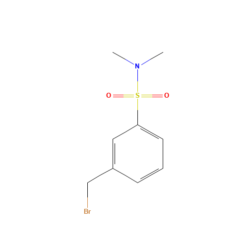 3-(bromomethyl)-N,N-dimethylbenzenesulfonamide (CAS: 137638-70-1) - Chemical Structure and Molecular Formula 