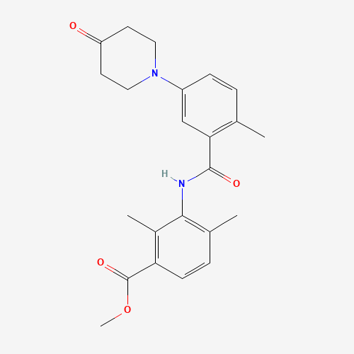 methyl 2,4-dimethyl-3-[[2-methyl-5-(4-oxopiperidin-1-yl)benzoyl]amino]benzoate (CAS: 1529761-10-1) - Chemical Structure and Molecular Formula 