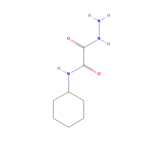 N-cyclohexyl-2-hydrazinyl-2-oxoacetamide (CAS: 133002-35-4) - Chemical Structure and Molecular Formula 