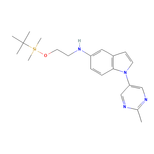 N-[2-[tert-butyl(dimethyl)silyl]oxyethyl]-1-(2-methylpyrimidin-5-yl)indol-5-amine (CAS: 1610800-76-4) - Related Chemical Product