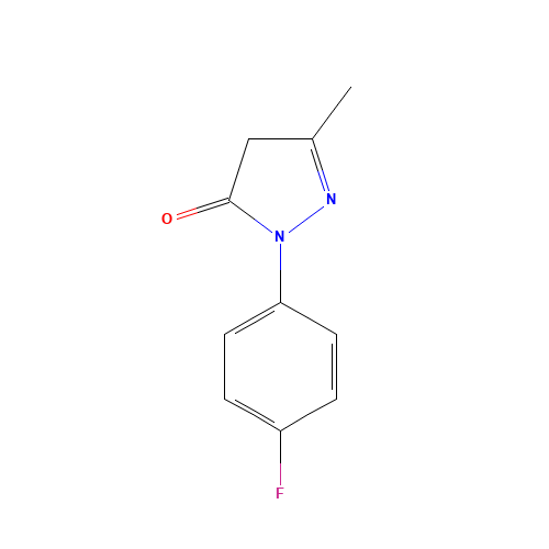 2-(4-fluorophenyl)-5-methyl-4H-pyrazol-3-one (CAS: 100553-83-1) - Chemical Structure and Molecular Formula 