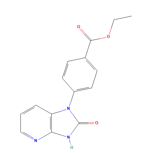 ethyl 4-(2-oxo-3H-imidazo[4,5-b]pyridin-1-yl)benzoate (CAS: 1357196-01-0) - Chemical Structure and Molecular Formula 